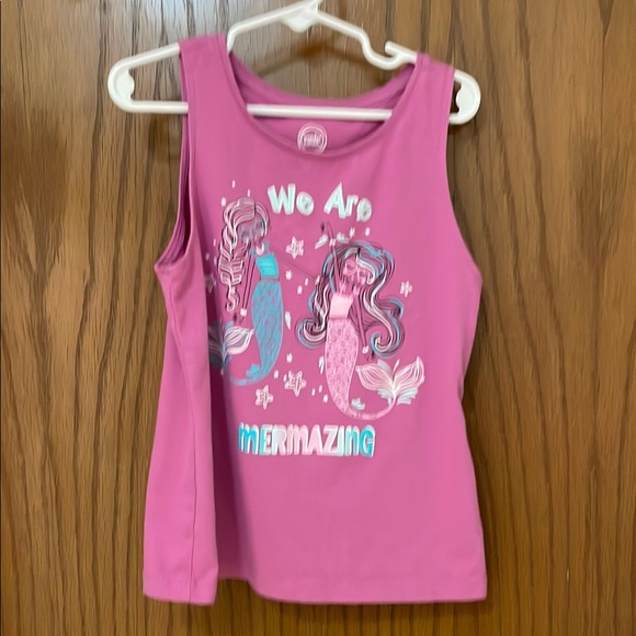 WONDER NATION UEC Girls Size Medium (7/8) Mermaid Tank Top Purple Blue - Picture 2 of 8